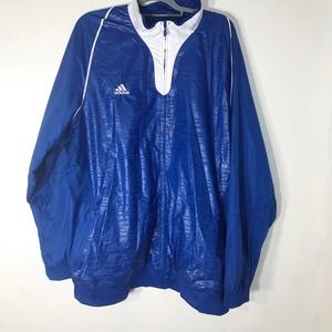 Men's Plus Blue Adidas Windbreaker Track Jacket